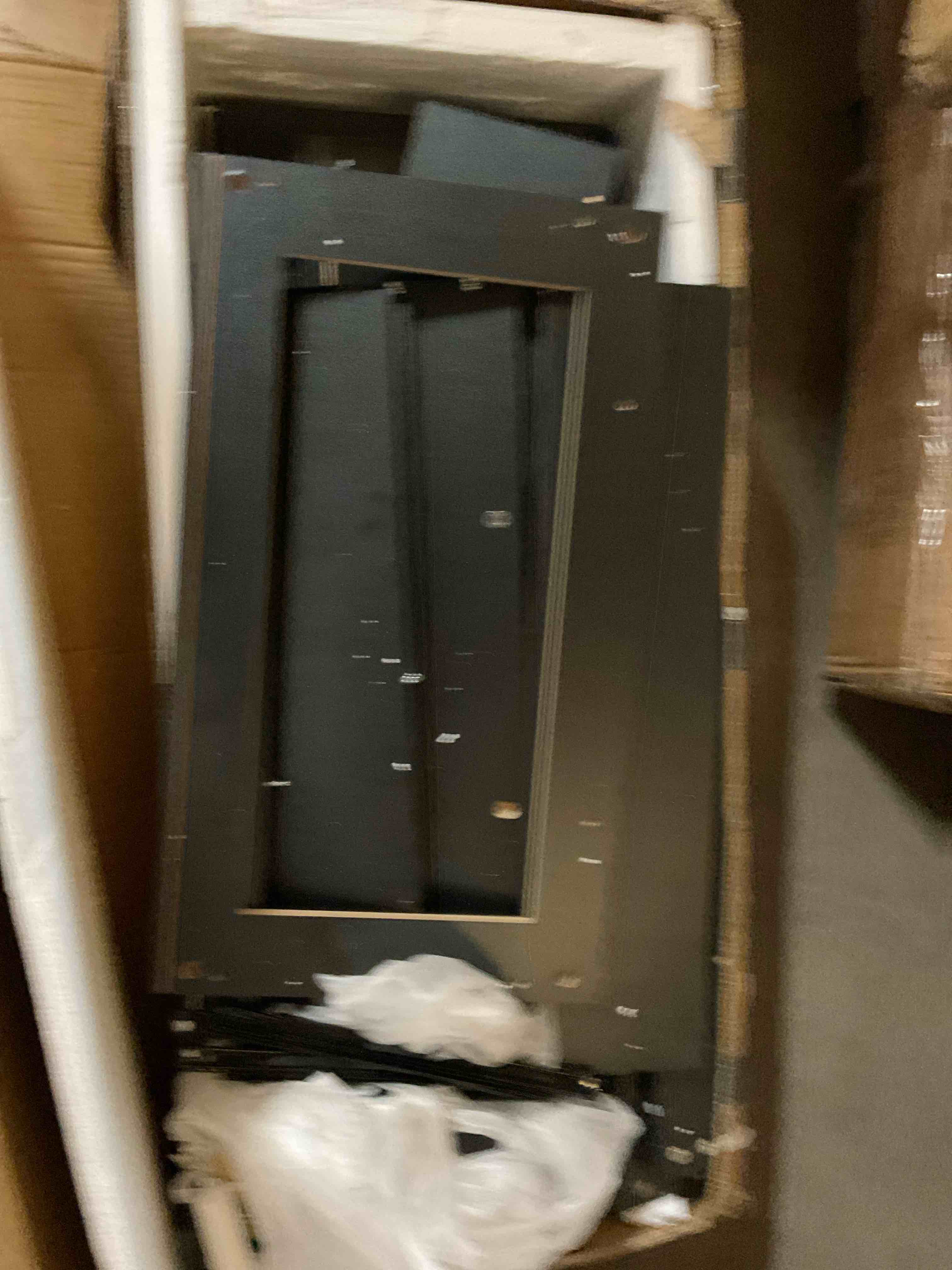 black wood hardware from desk