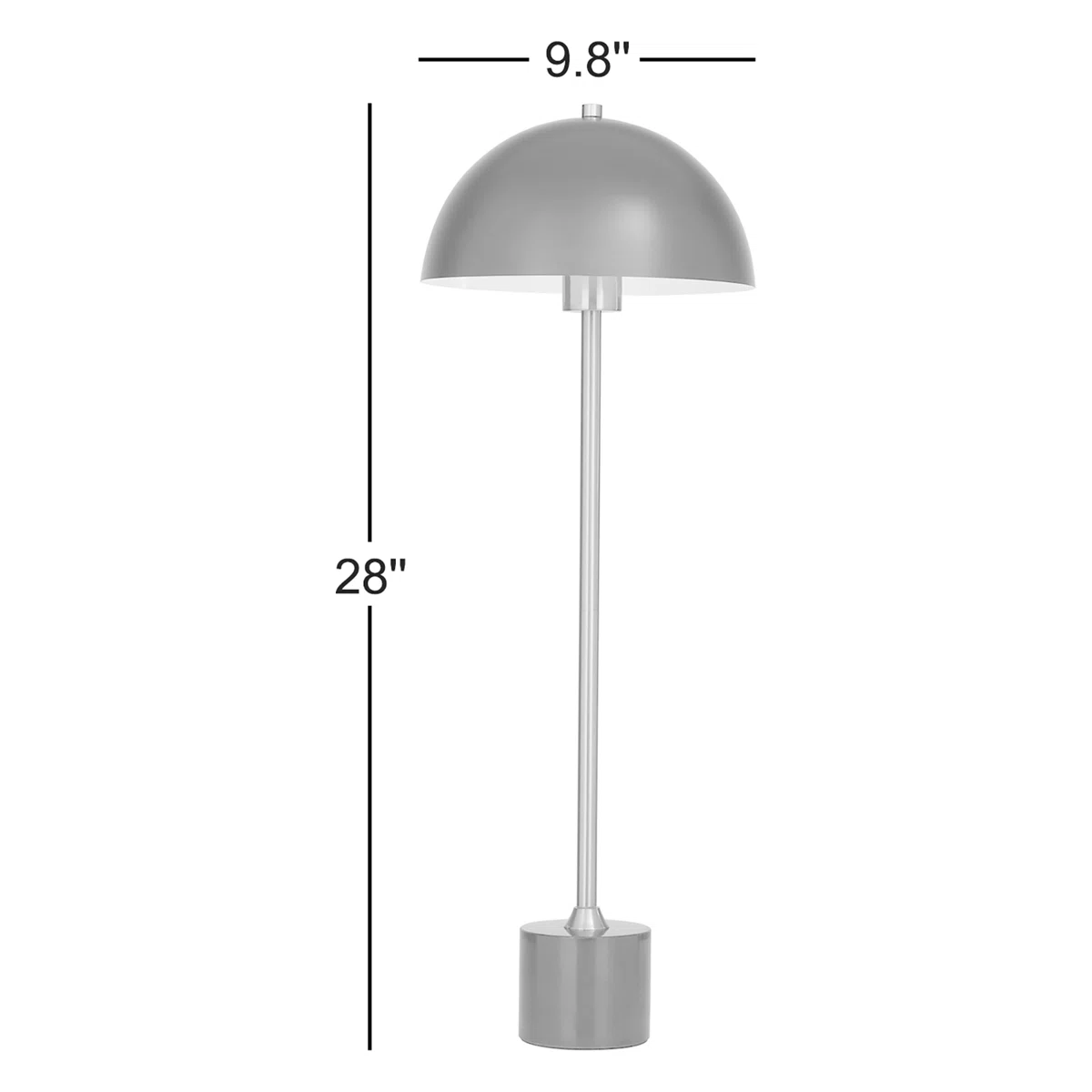 Shenade Amherst Metal Umbrella Style Desk Lamp With Marble Base