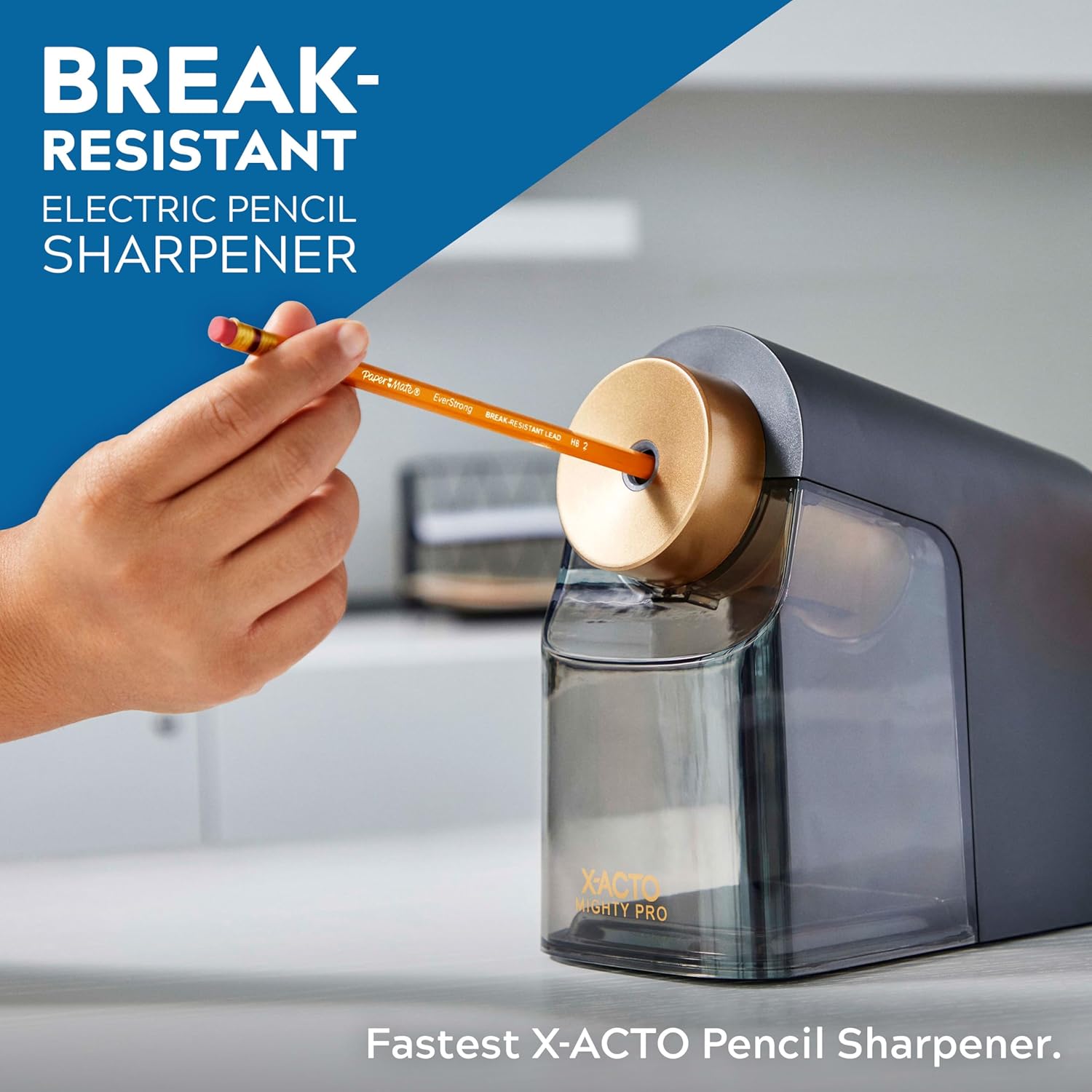 (has power, does not work)X-ACTO Mighty Pro Electric Pencil Sharpener, Black, 1 Count - Back to School, Teacher, Classroom Supplies