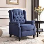Sandee 29.5 Wide Classic Push Back Recliner with Thufted Back and Rivets