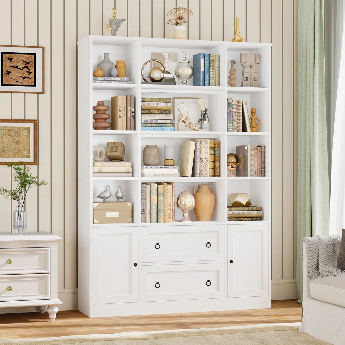 70.9" Tall Bookshelf and Bookcase, 6 Tier Bookcase for Home Office, Living Room