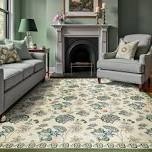 Chinoiserie Floral Rug Vintage Romance Design Washable Non-slip Carpet