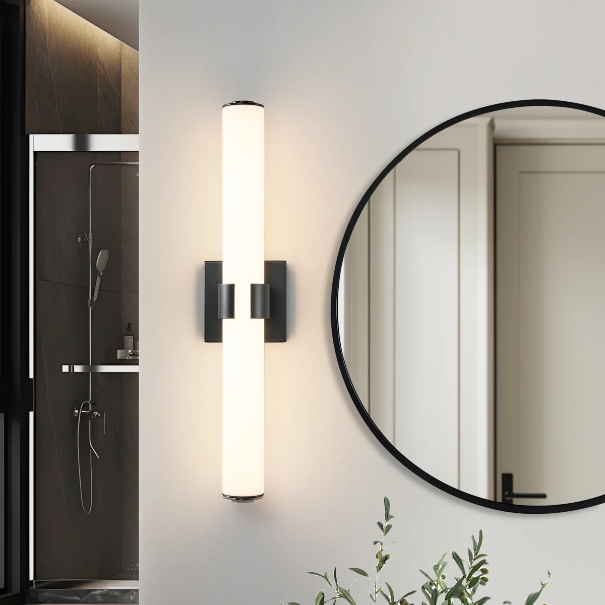 Jesseray 1-Light Integrated LED Dimmable Bathroom Vanity Light Bar with Acrylic Shade