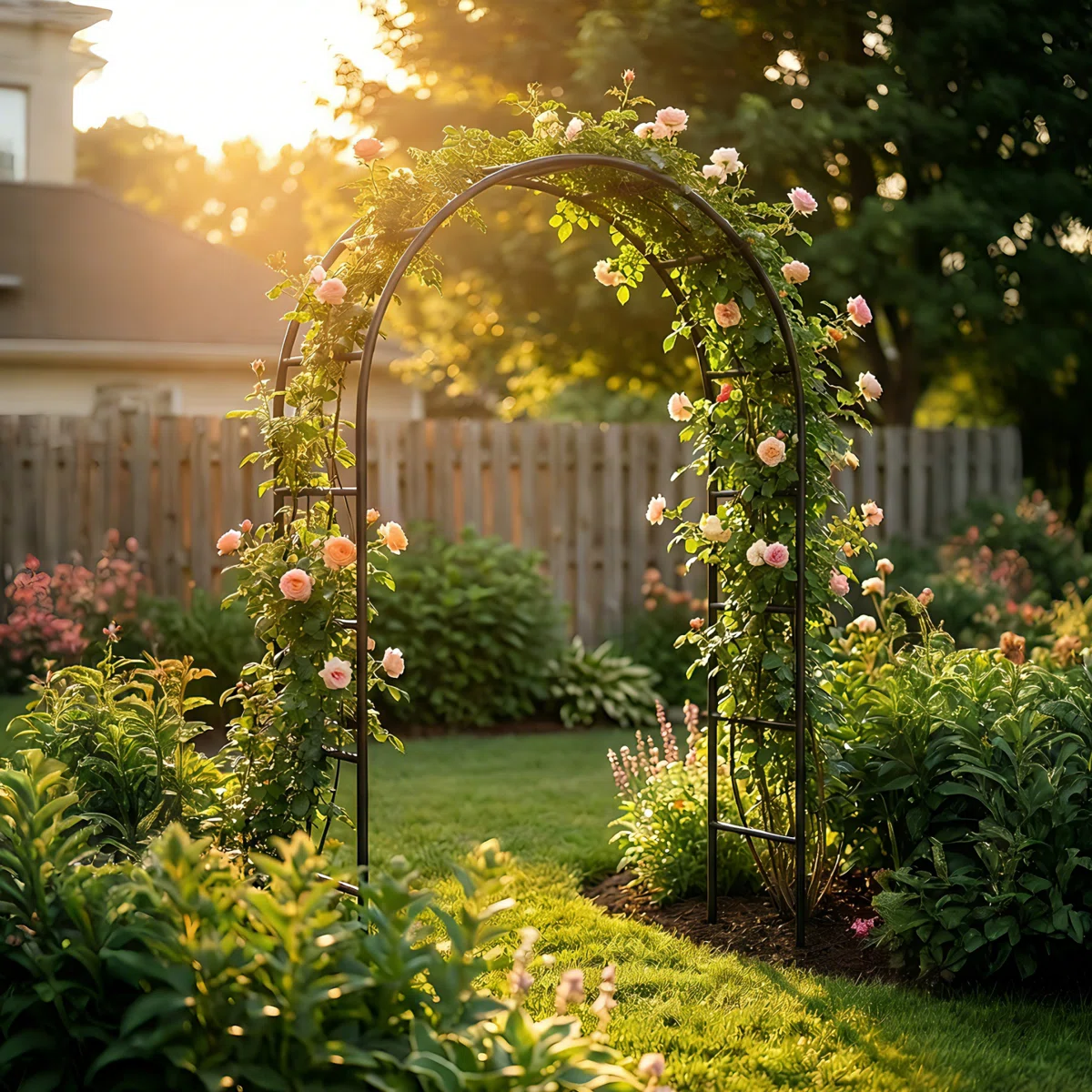 Scendor Thickened Tube Garden Arch – 94.5" H X 55" W Arbor16mm Metal Tubes & 0.4mm Thickened Wall