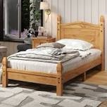 Monaco Farmhouse Solid Wood Bed with Chunky, Sturdy Posts - Rustic Style