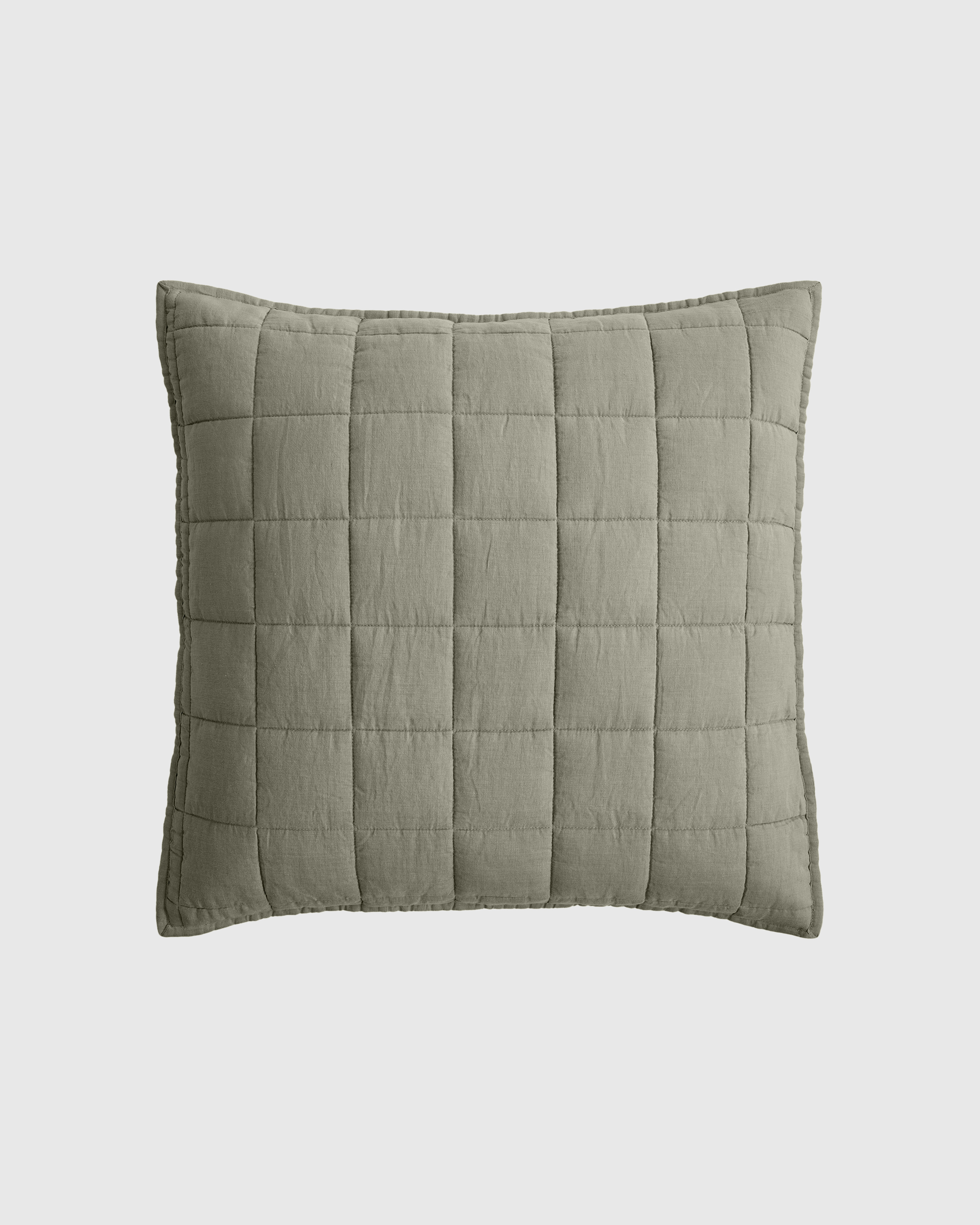27in*27in European Linen Box Quilted Euro Sham, Euro, Willowleaf