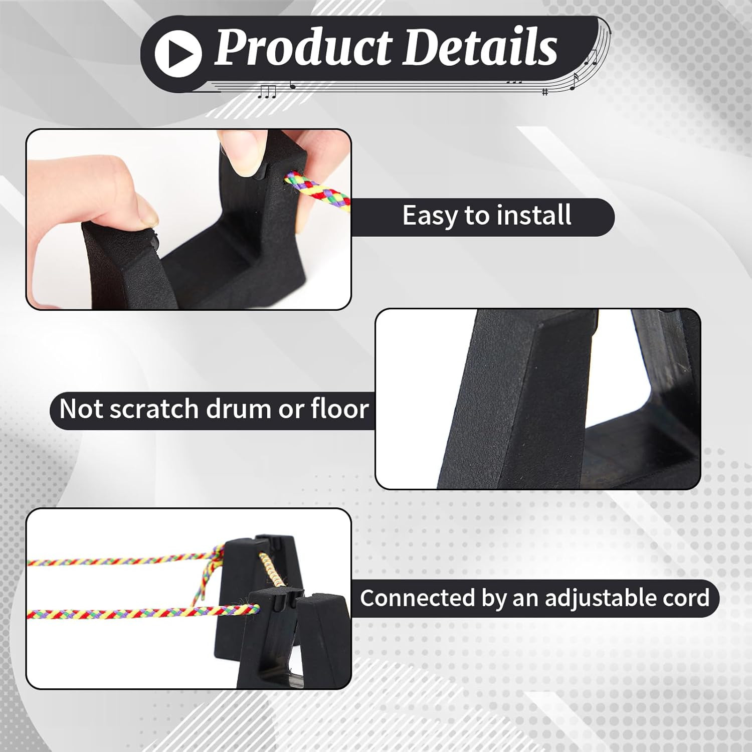 Boao Rubber Conga Stand Drum Feet Risers for Conga Accessories