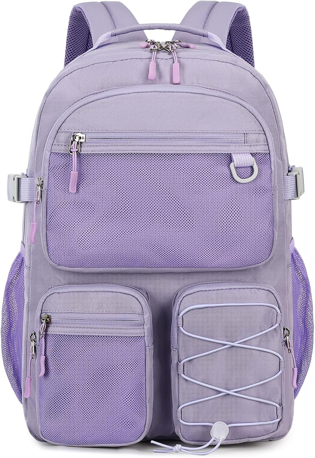 Lohol Multi-Pocket Backpack for Travel College - Purple Galaxy