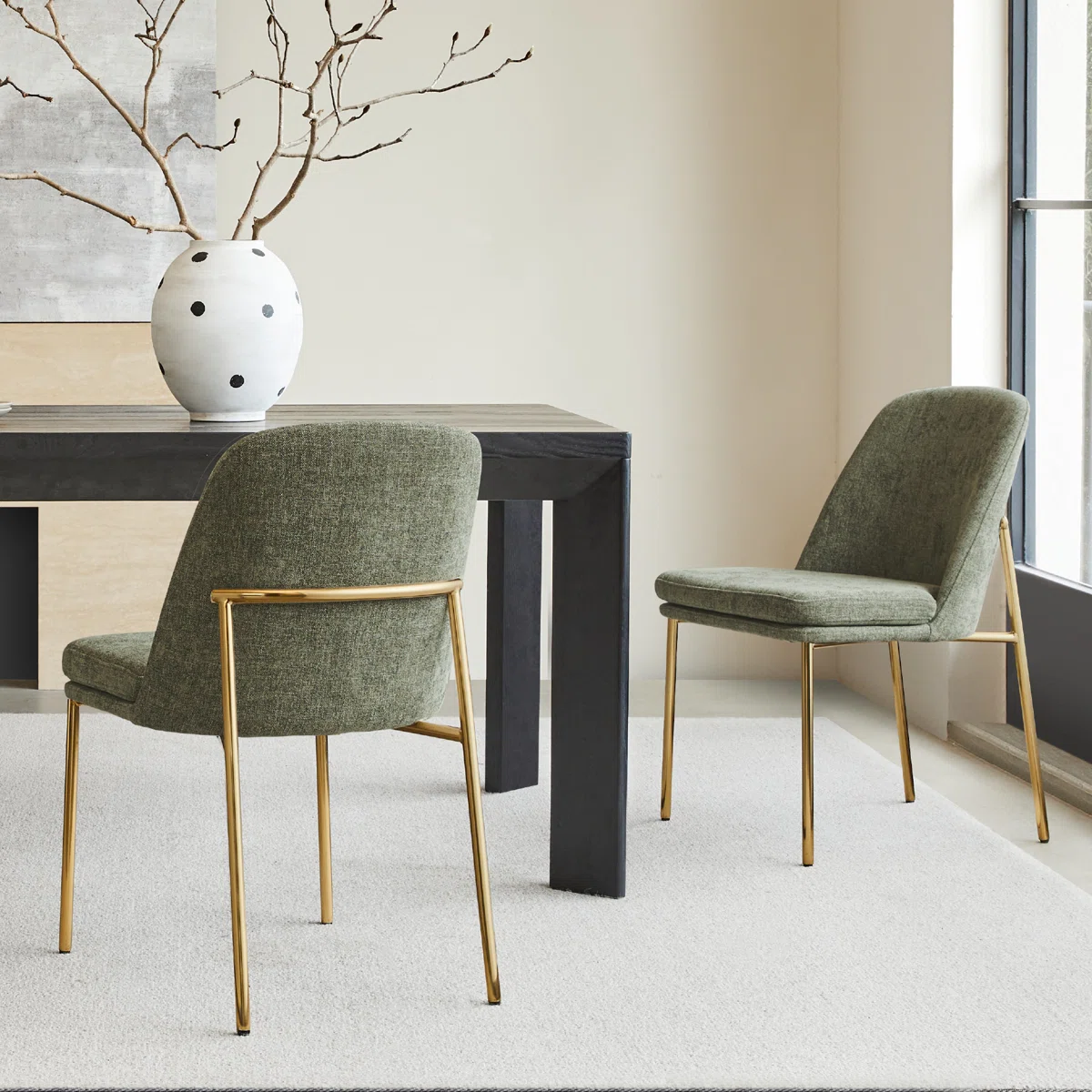 Angelick Dining Chair with Metal Frame