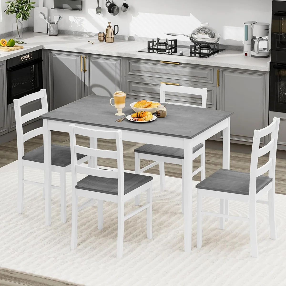 Arneta Rectangular 28'' L x 45'' W Restaurant Dining Set