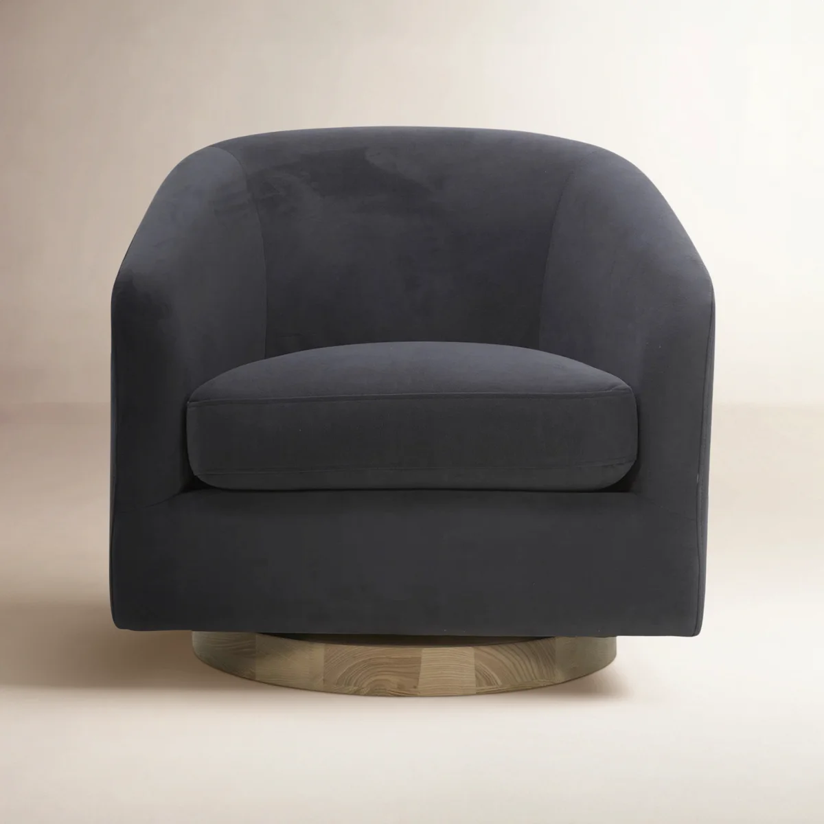 Bennett Upholstered Swivel Barrel Chair