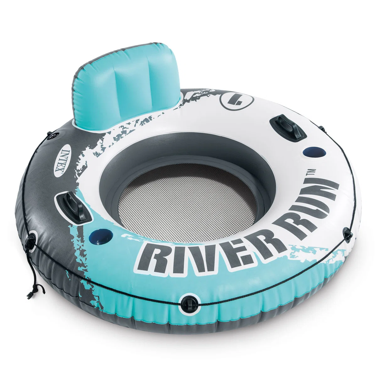 Intex River Run 1 Person Inflatable Floating Tube Lake Pool Ocean Raft, 53 Inch
