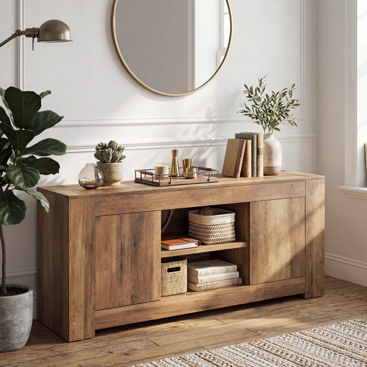 TV Stand For TVs Up To 65" With Storage Cabinets