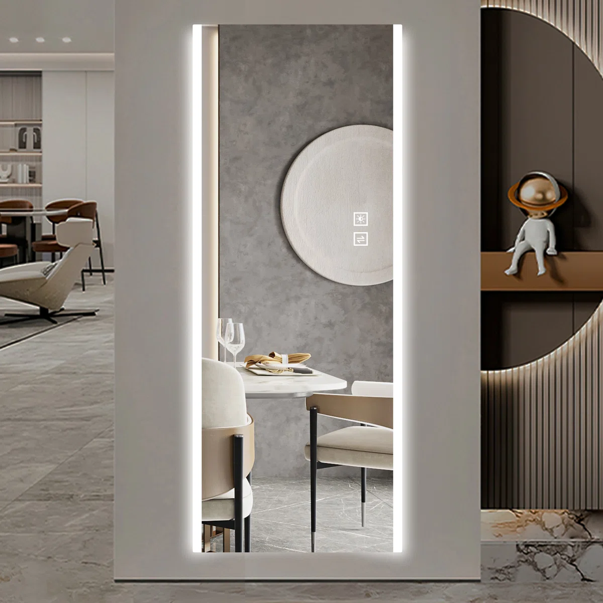 65x21-inch Smart Bathroom Mirror - 3D Lighting with Dimmable Brightness, Double Explosion-Proof for Greater Safety, and Dual-Mode Control