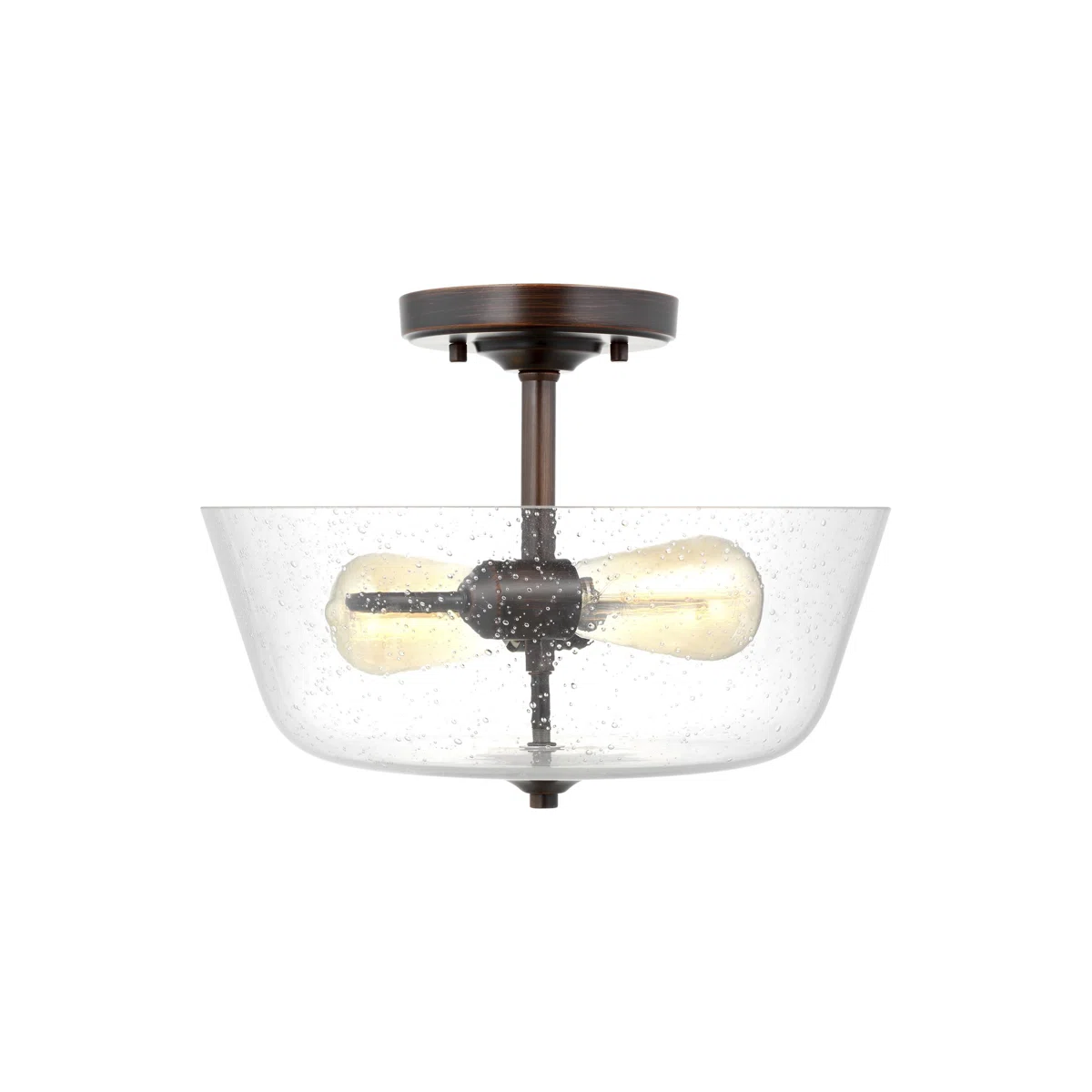 Belton 2 - Light 15" Simple Bowl Semi Flush Mount