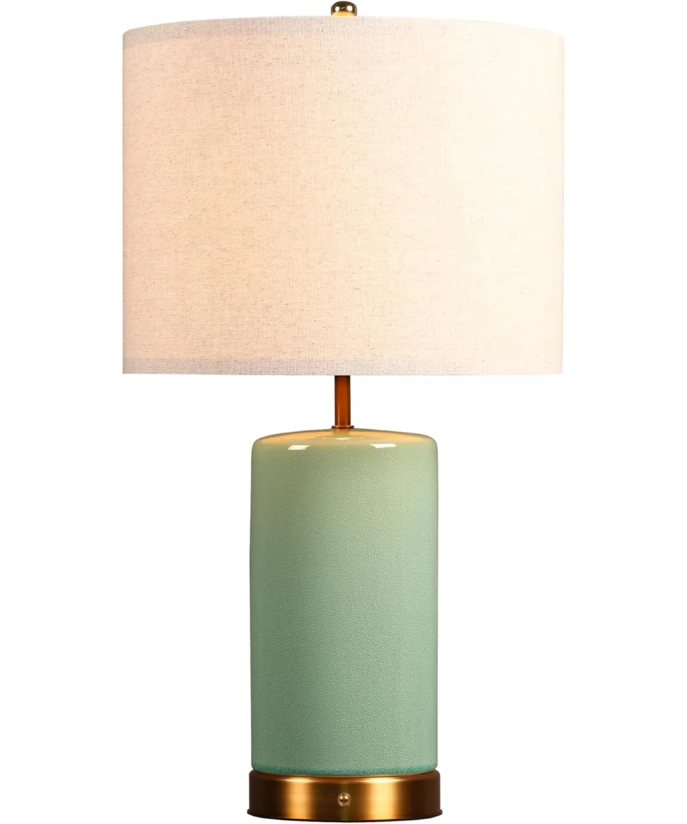 Classic Ceramic - Battery Powered Table Lamp, Rechargeable Cordless Ceramic Lamp, 4-Level Dimming, Smart Safety Protection, Type-C Fast Charging, LED Bulb Included