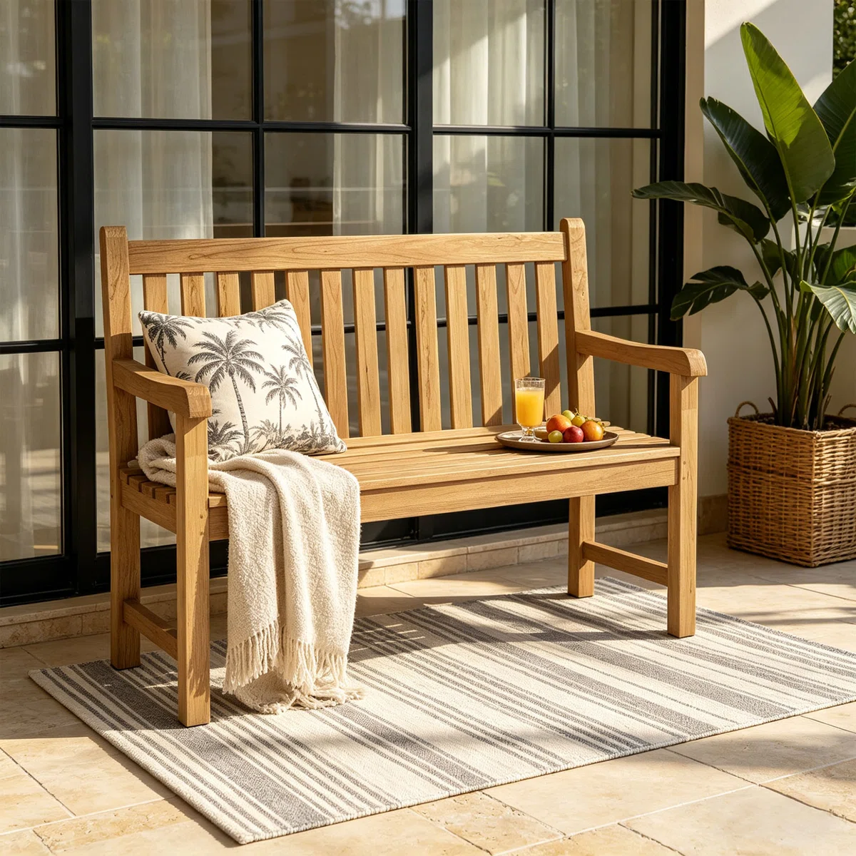 Aamilah Teak Garden Bench
