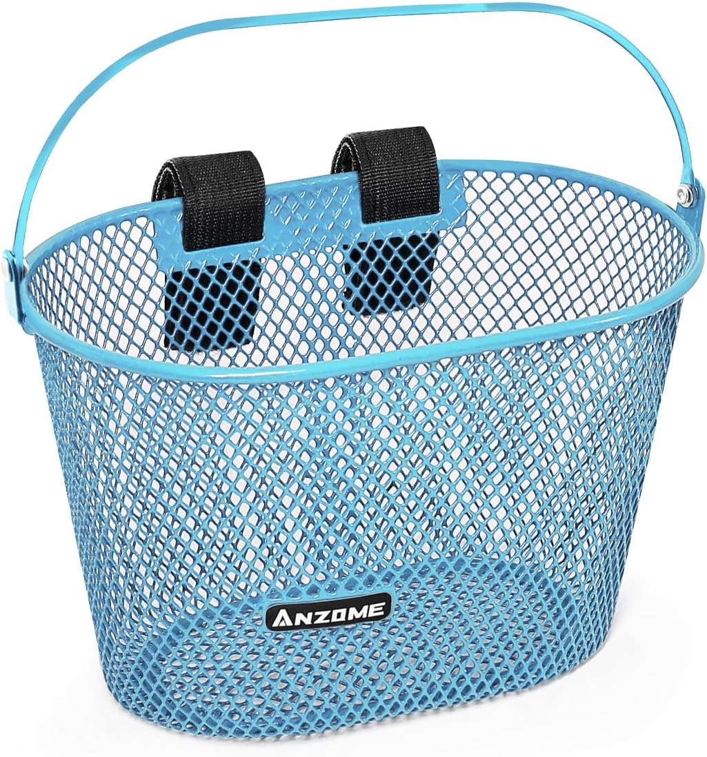 ANZOME Bicycle Basket - Blue Wire Mesh