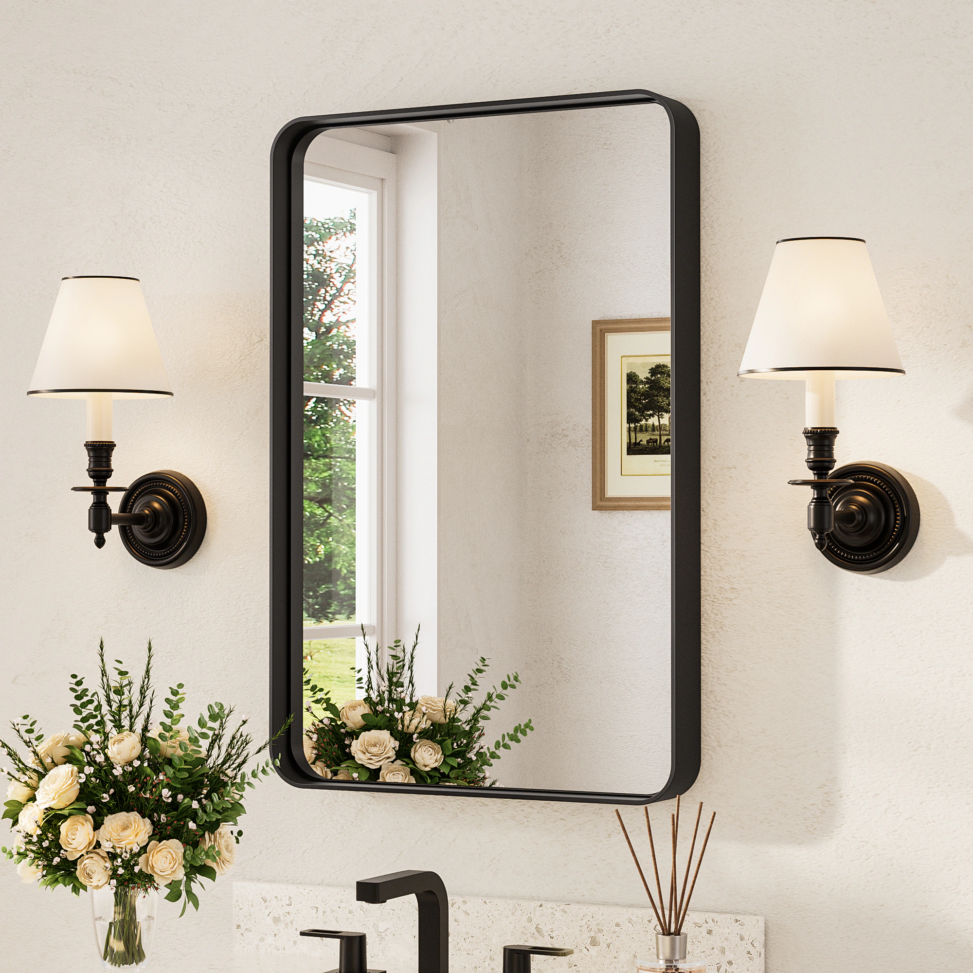 TETOTE Metal Frame Mirror