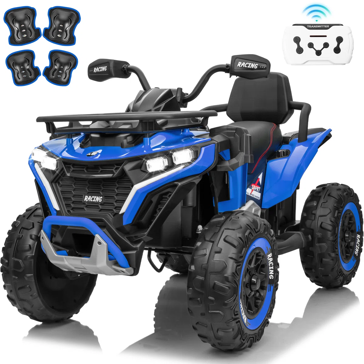 24V Kids Big ATV Quad - 2-Seater 4WD, 800W Powerful Motor, Parent Remote Control, for Ages 3-8