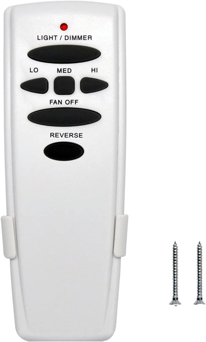 UC7078T Ceiling Fan Remote Control Replacement of Hampton Bay UC7078T Fan-HD CHQ7078T UC7078TR UC7078TUDL RR7078TR L3H2003FANHD, with Reverse, (2.16 * 1.18 * 5.6, White) Transmitter Reverse