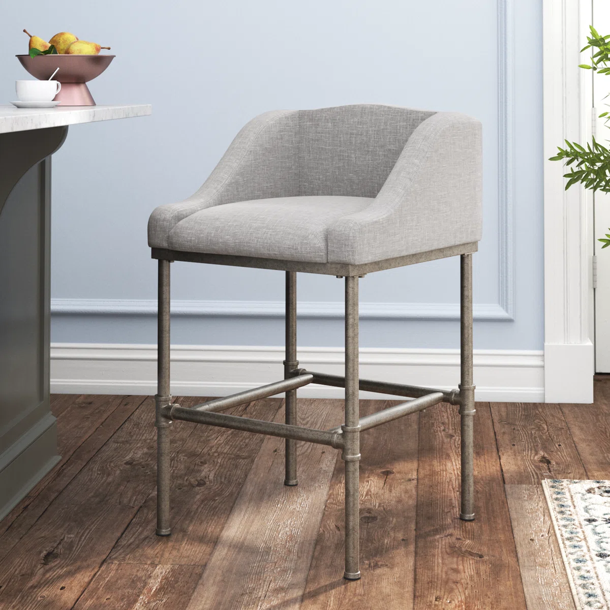 Halltown Metal Counter or Bar Height Stool