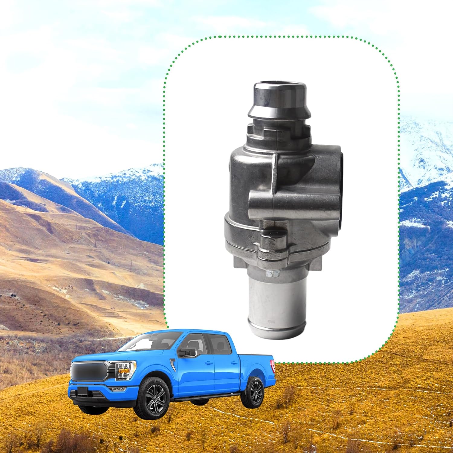 Thermostat Housing Assembly Compatible with Ford F-150 Lobo 2011-2022, Compatible with Lincoln Mark LT 2011-2022, Replace 902-5153 BL3Z8A586D 86013 CO34944 TA-6015 FD0717134
