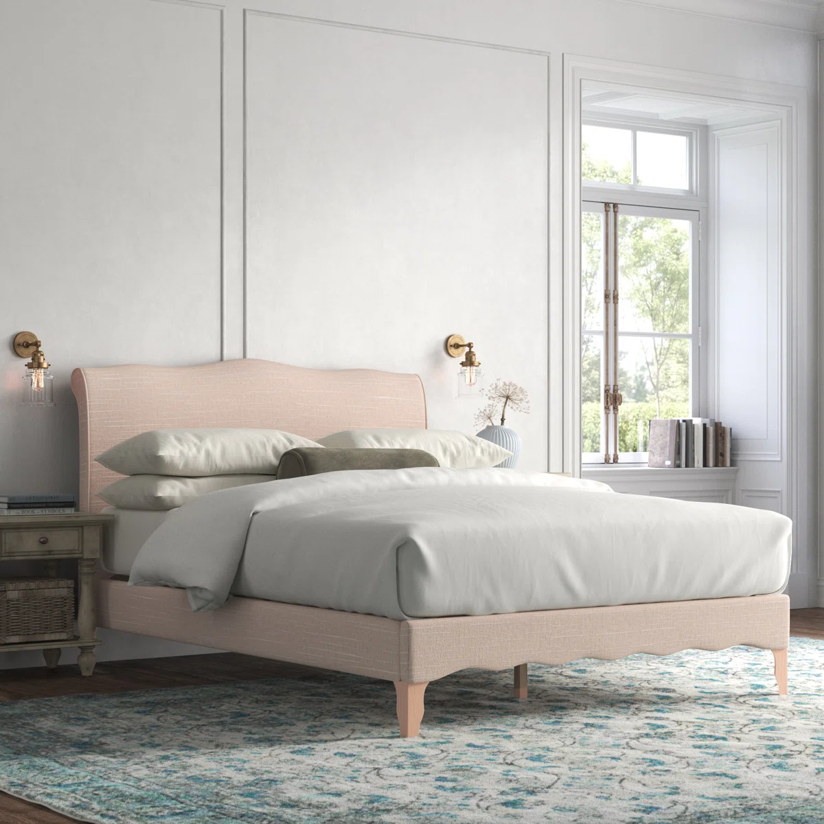 (not complete box one of two )Hilfried Upholstered Low Profile Platform Bed