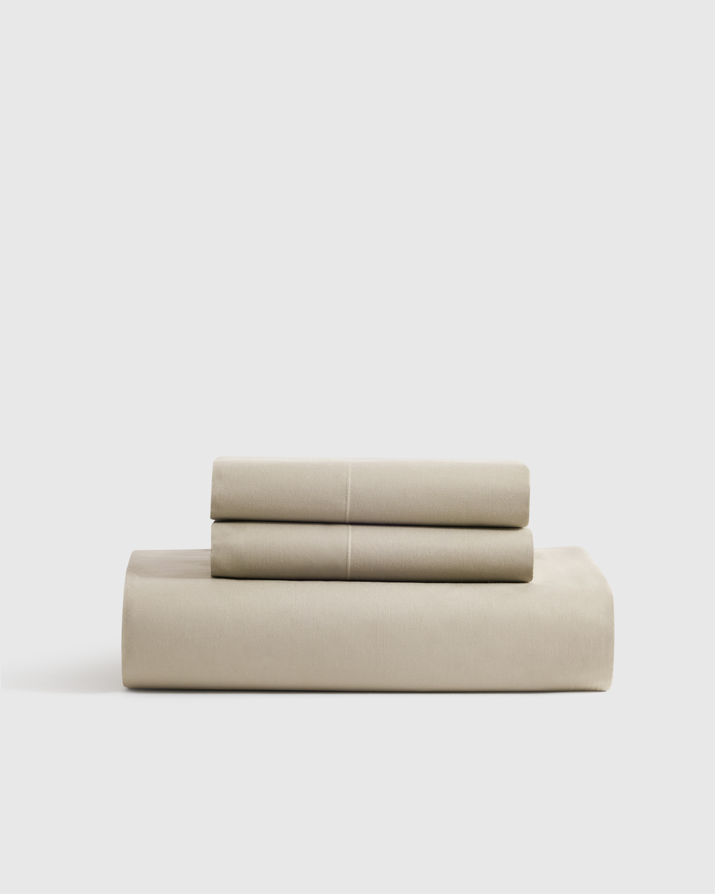 Classic Organic Percale Fitted Sheet Set, King, Toffee