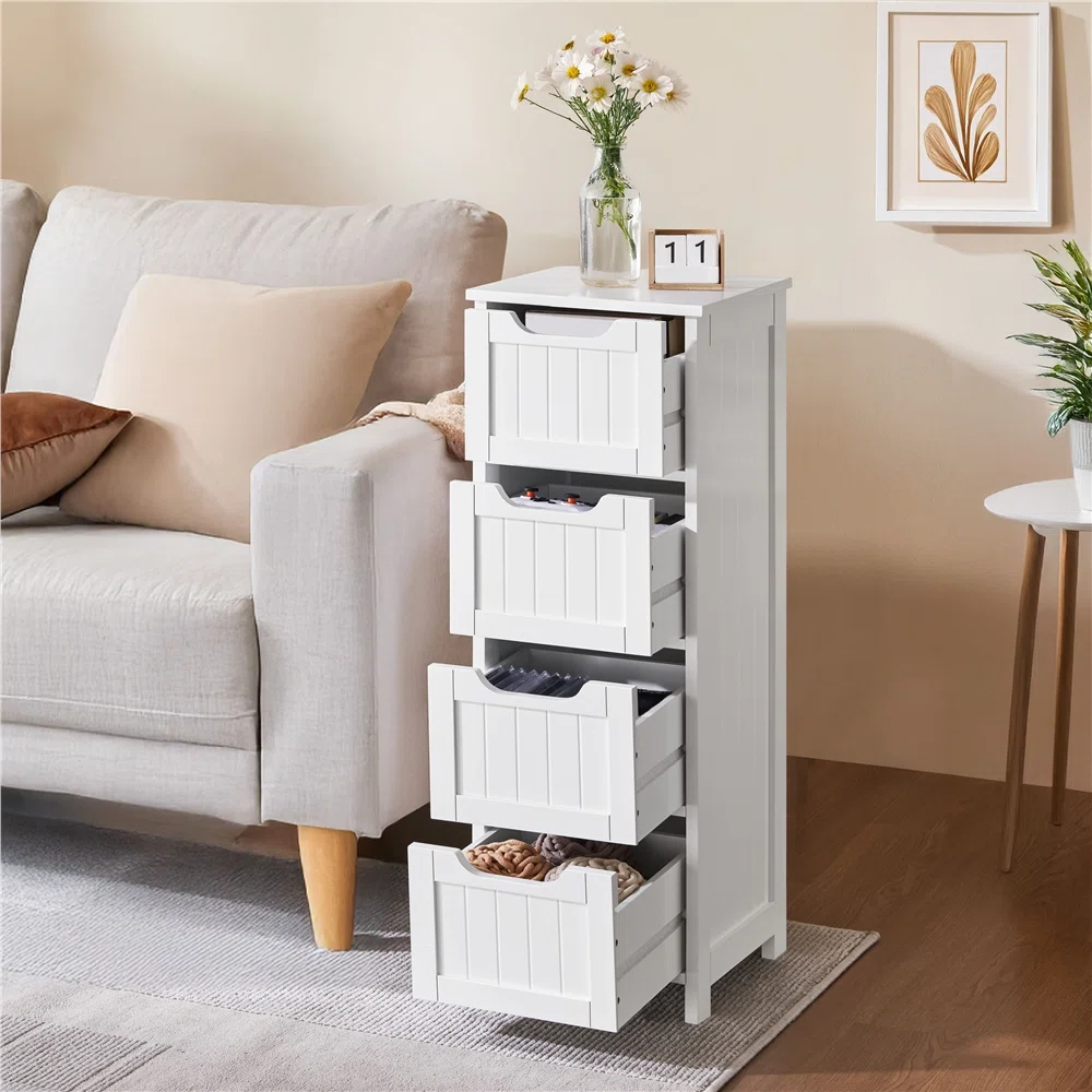 Auryon 11.8" W x 32.3" H x 11.8" D Free-Standing Bathroom Cabinet