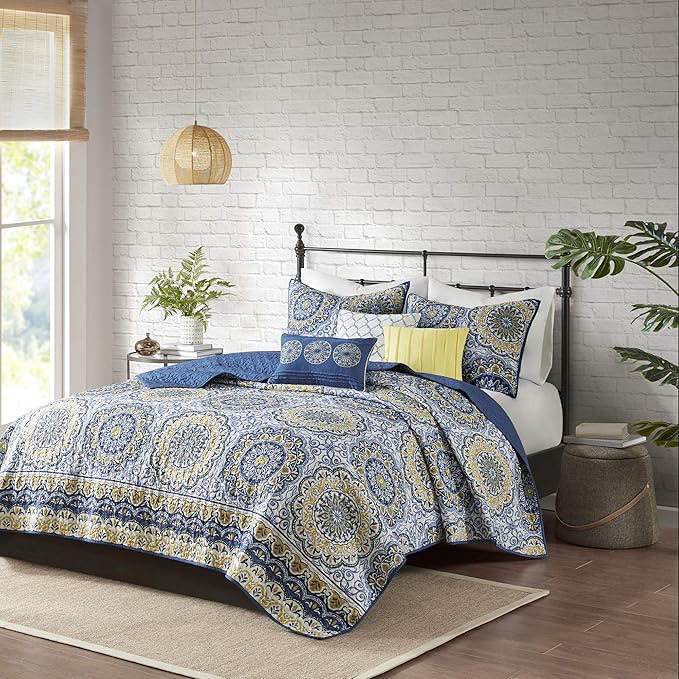 mp13-784 Tangiers Quilt Modern Classic Design All Season, Breathable Coverlet Lightweight Bedding Set, Matching Shams, Decorative Pillow, King/Cal