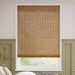 Natural Woven Light Filtering Cordless Bamboo Roman Shades
