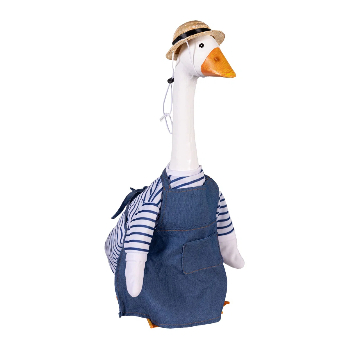 Giddy The Goose, Metal Porch Statue With Canada Outfit, 21in. H