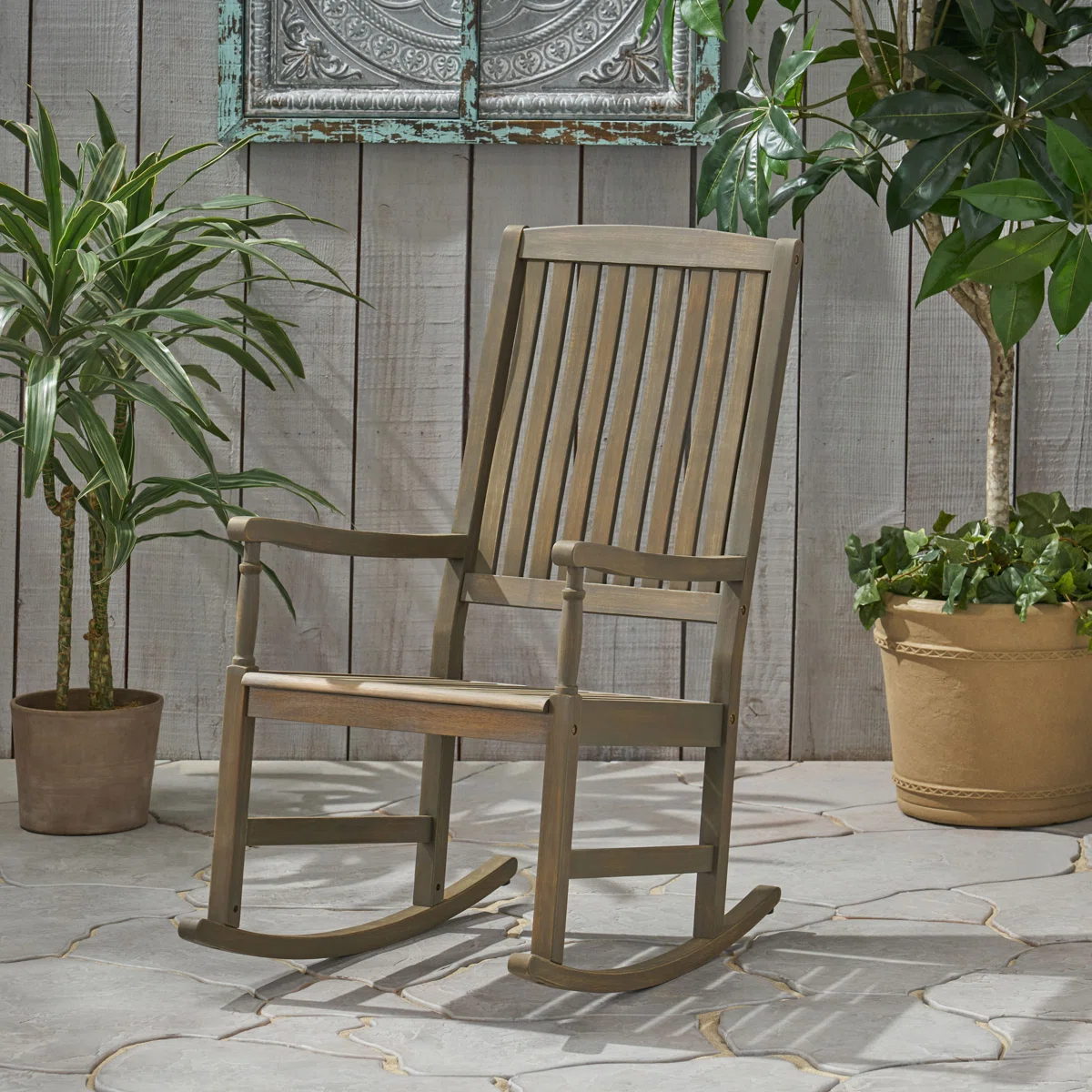 Outdoor Mccomb Rocking Solid Wood Chair