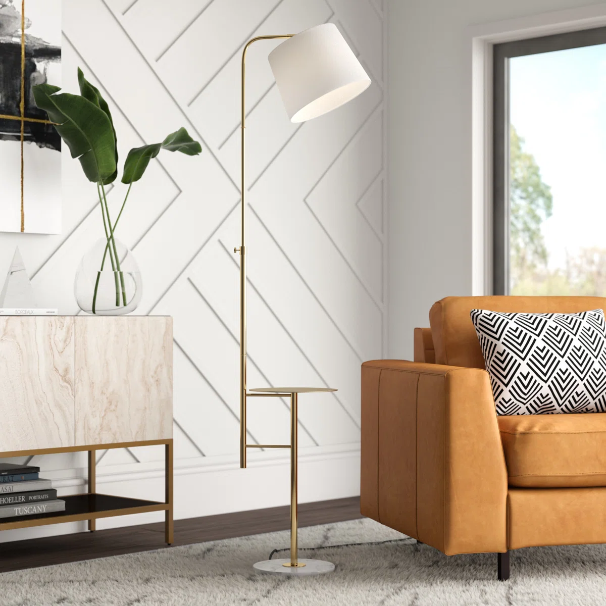 Anapaola Tray Table Floor Lamp