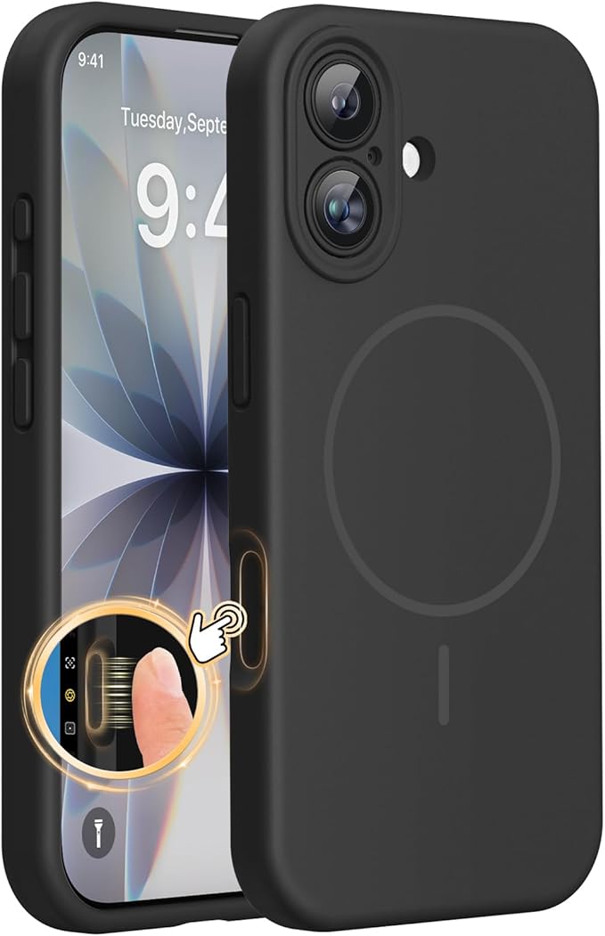 Miracase Magnetic Phone Case for iPhone 17, Black