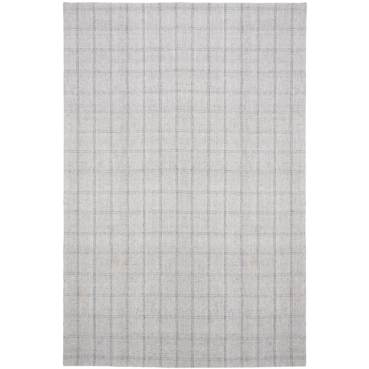 Tamworth Lauren Ralph Lauren Hand Woven Viscose/Wool Plaid Rug in Silver