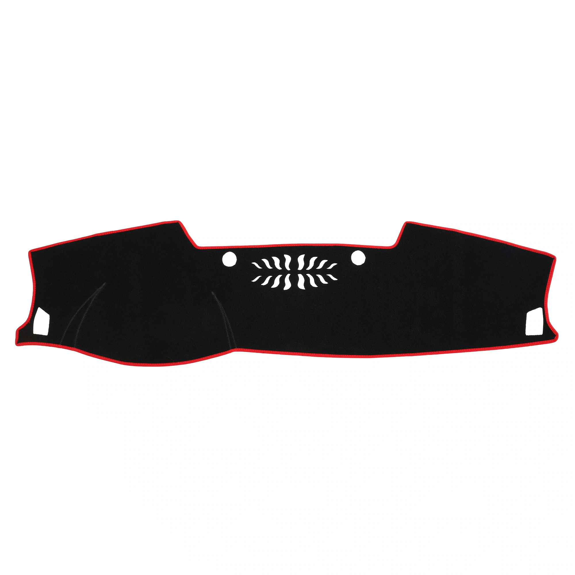 Custom Fit Car Dashboard Cover Mat (Black with Red Trim)