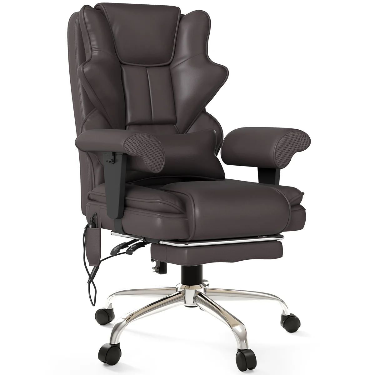7-Point Massage & Heat Office Chair - High Back Executive Ergonomic Chair With Lumbar Support