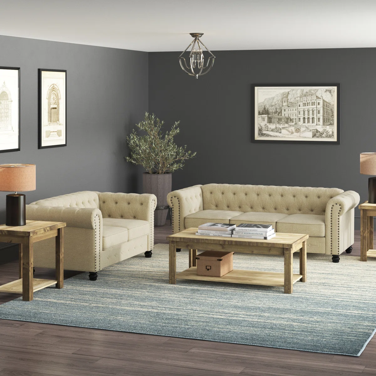 (ONLY ARMS )Croyd 2 Piece Living Room Set