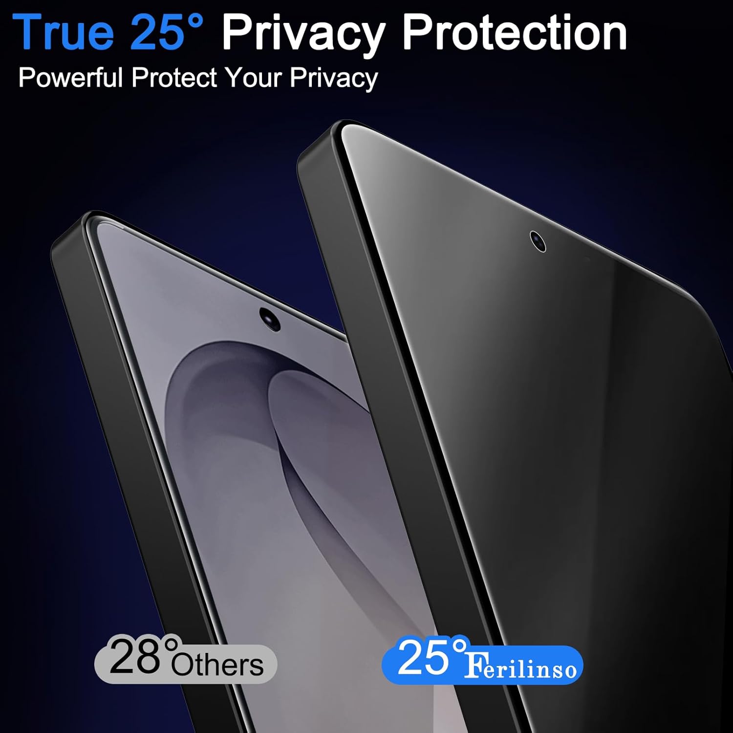 Ferilinso 3 Pack Privacy Screen Protector for Samsung Galaxy S26 Ultra with 3Pack Tempered Glass Camera Lens Protector Phone Case Friendly Accessories Protector de Pantalla for Samsung S26 Ultra Galaxy S26 Ultra 6.9 INCH