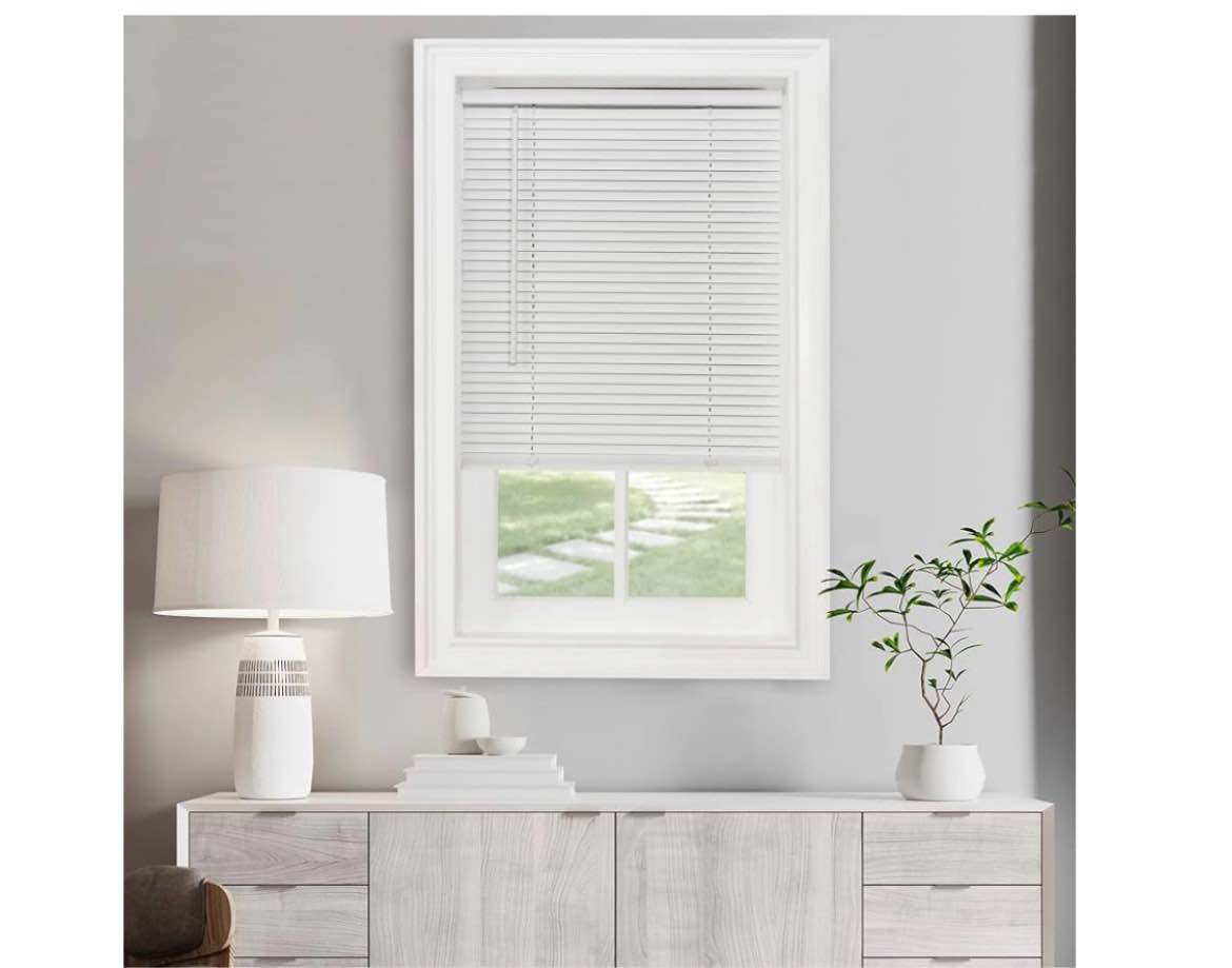 Project source 27 in x 64in cordless vinyl mini blind