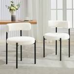 Boucle Upholstered Side Dining Chairs