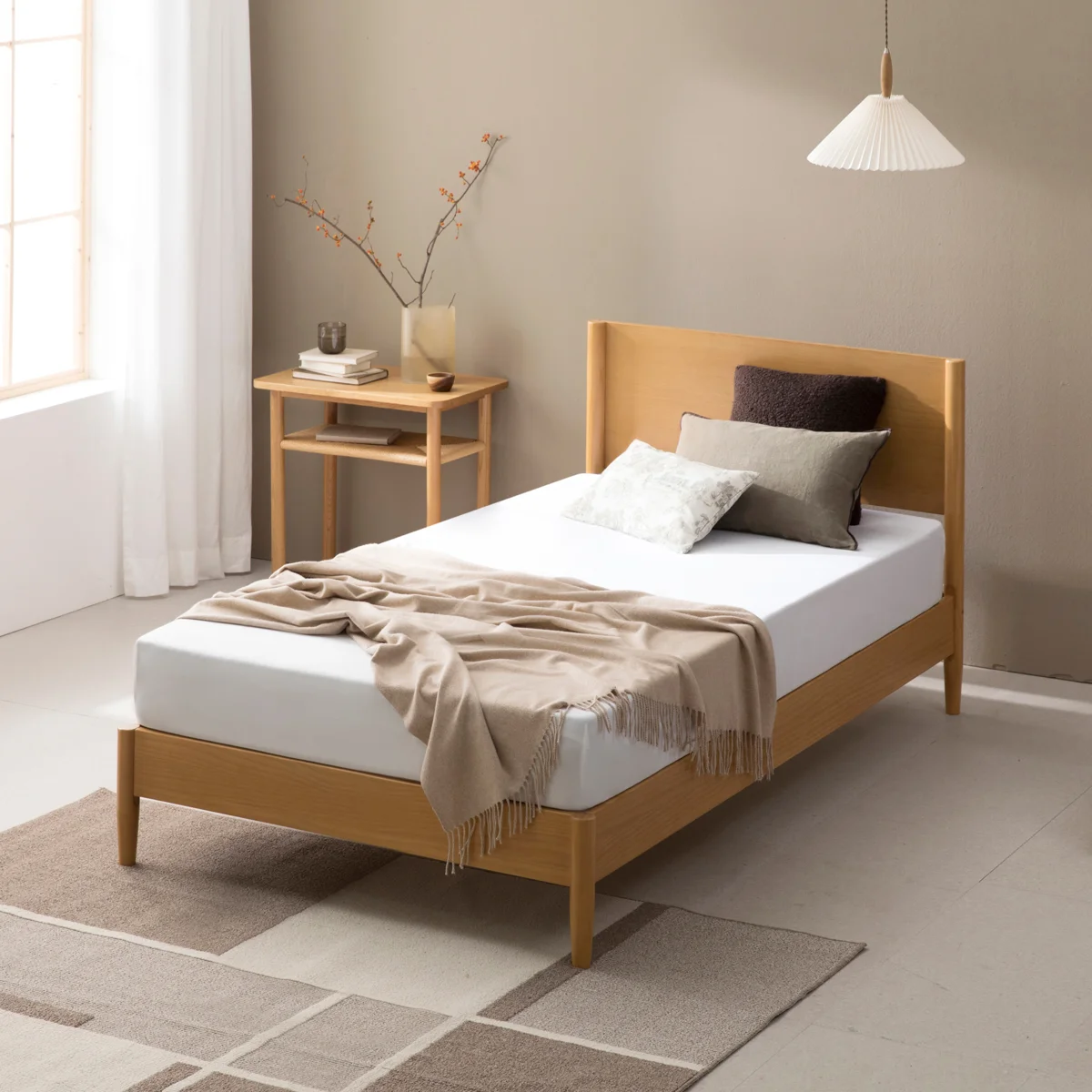 Whitman Low Profile Mid-Century Modern Platform Bed