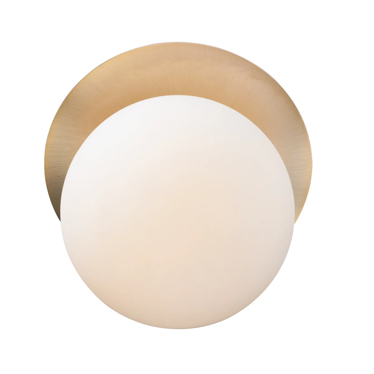 Drake 1 - Light Dimmable Satin Brass Flush Mounted Sconce