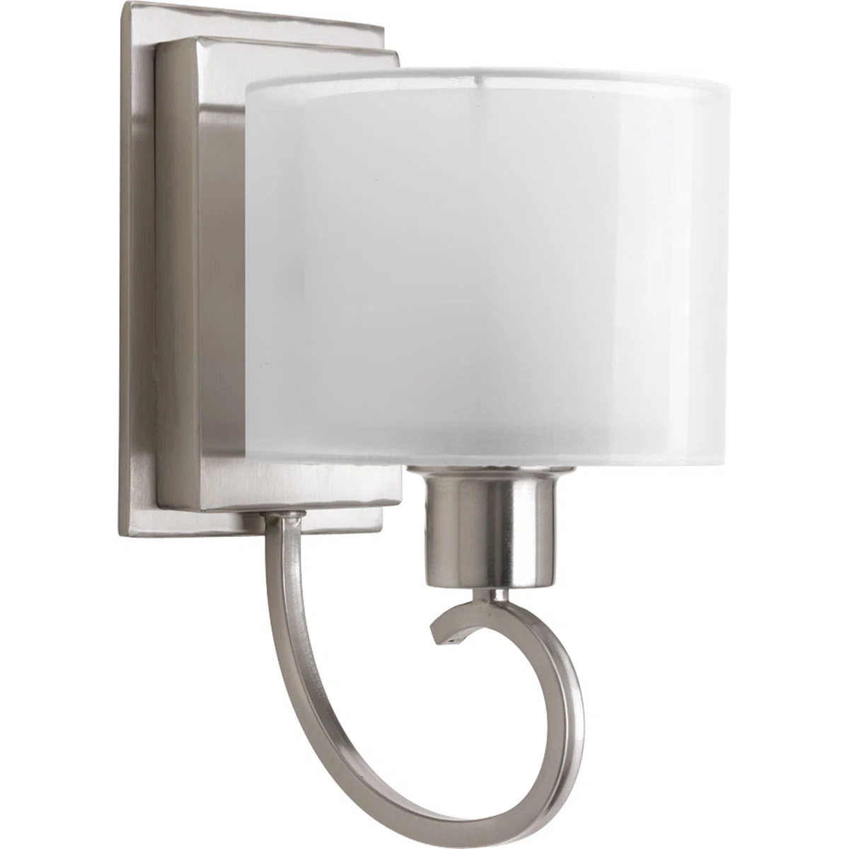 Ernestina 1-Light  Dimmable Brushed Nickel Armed Sconce