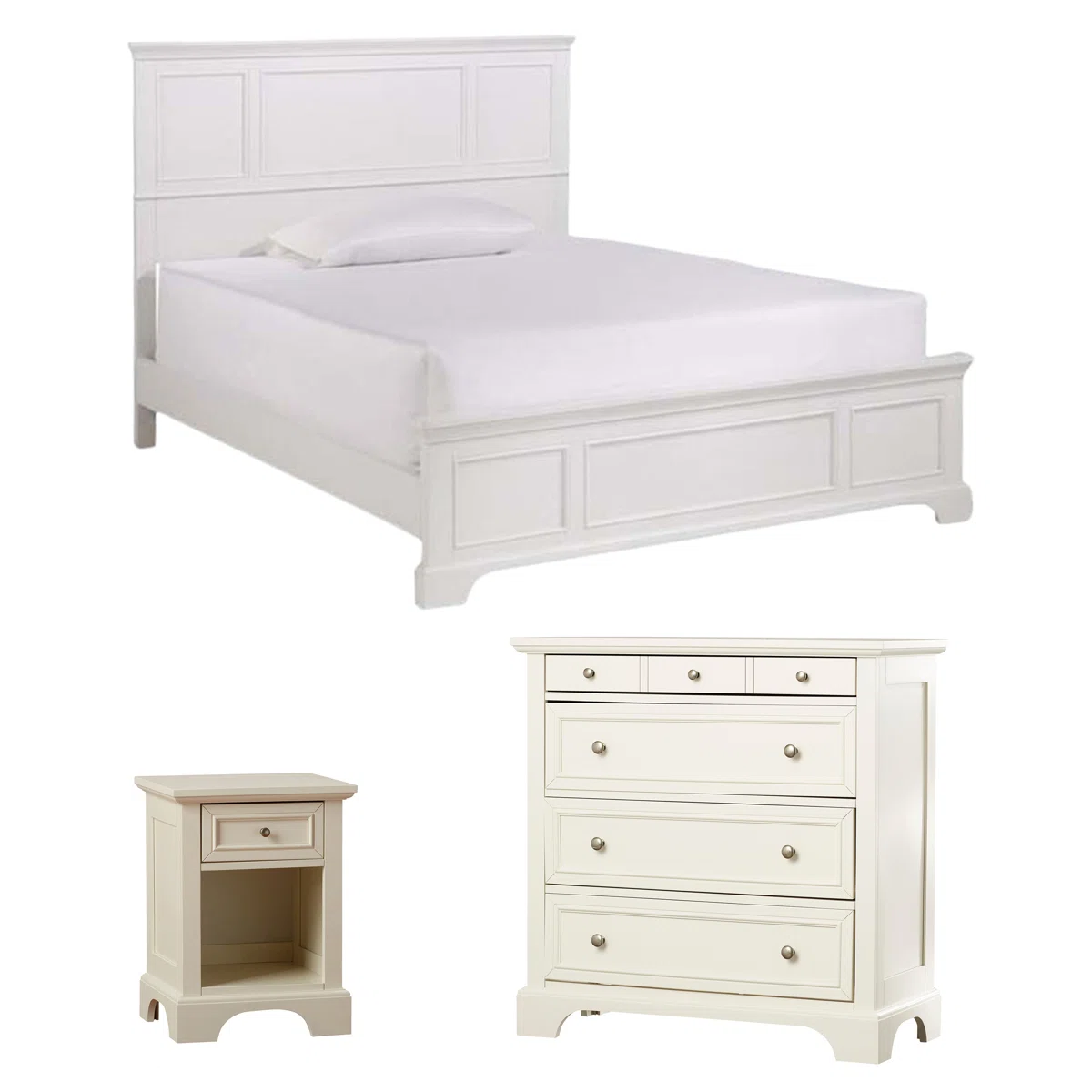 (INCOMPLETE ONE BOX ONLY) Alexandros Queen Standard 3 Piece Bedroom Set