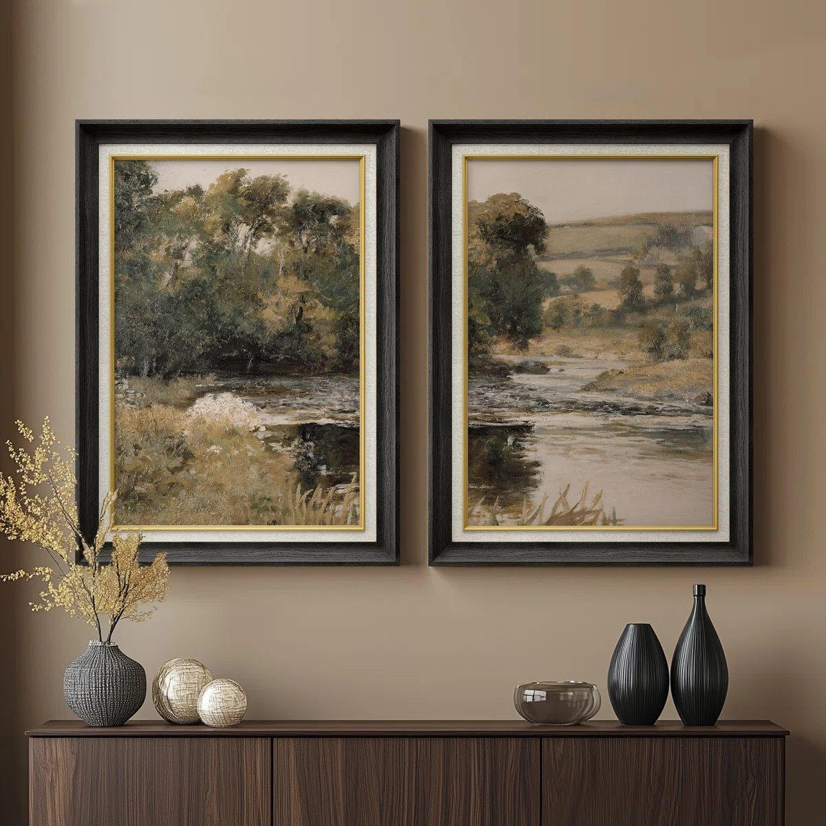 Set of 2 Premium Framed Art Artworks on Premium Canvas with 26"x36" Frame