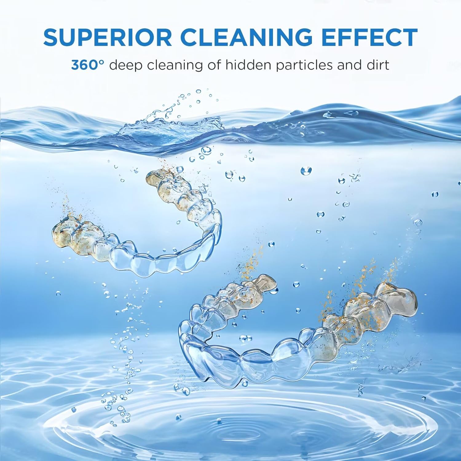 Dental Ultrasonic Retainer Cleaner Machine: 45kHz Dental Cleaning Pod with Digital Timer & 200ML, Deep Cleaning for Dentures, Mouth Guards, Aligners, Night Guards, Braces, Toothbrush Heads & Jewelry White