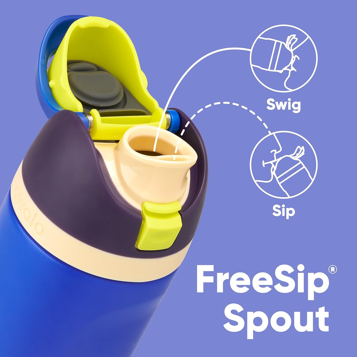 Owala Kids FreeSip Insulated Stainless Steel Water Bottle with Straw for Sports, Travel, and School, BPA-Free Sports Water Bottle, 16 oz, Celestial Sphere Celestial Sphere 16 Ounces